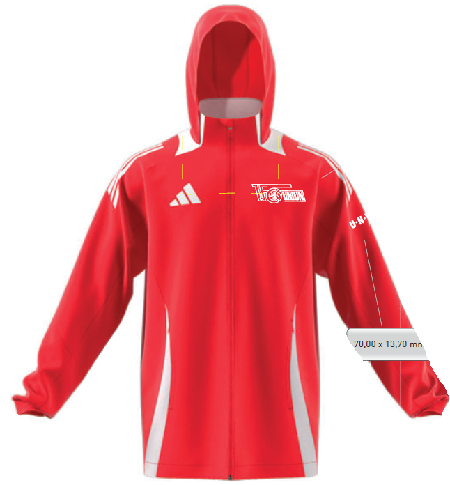 adidas Allwetterjacke - rot Team 24/25