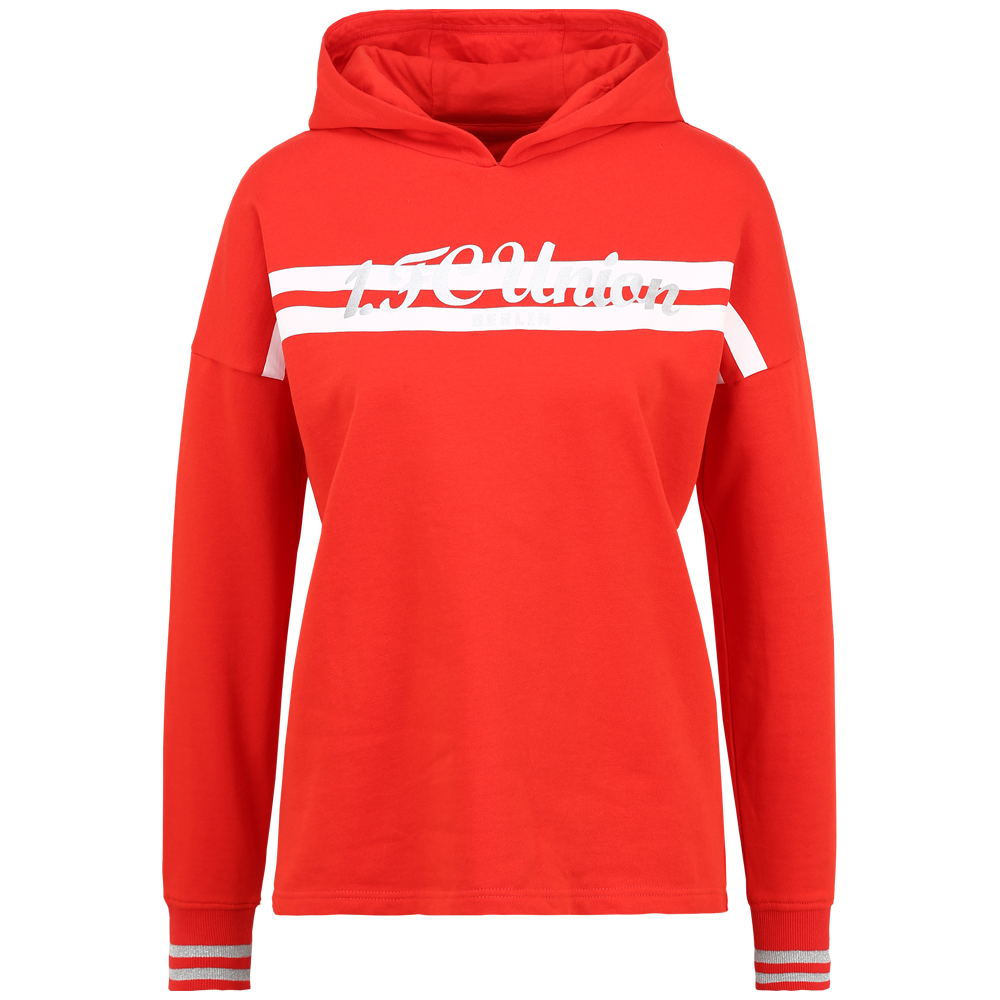 Frauen Kapuzenpullover Streifen - rot