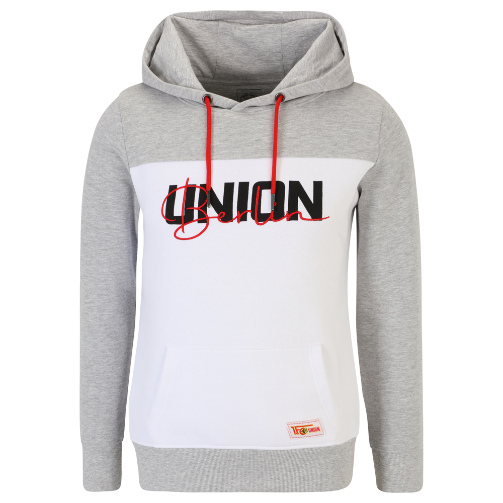 Frauen Kapuzenpullover Union Signature - weiß/grau