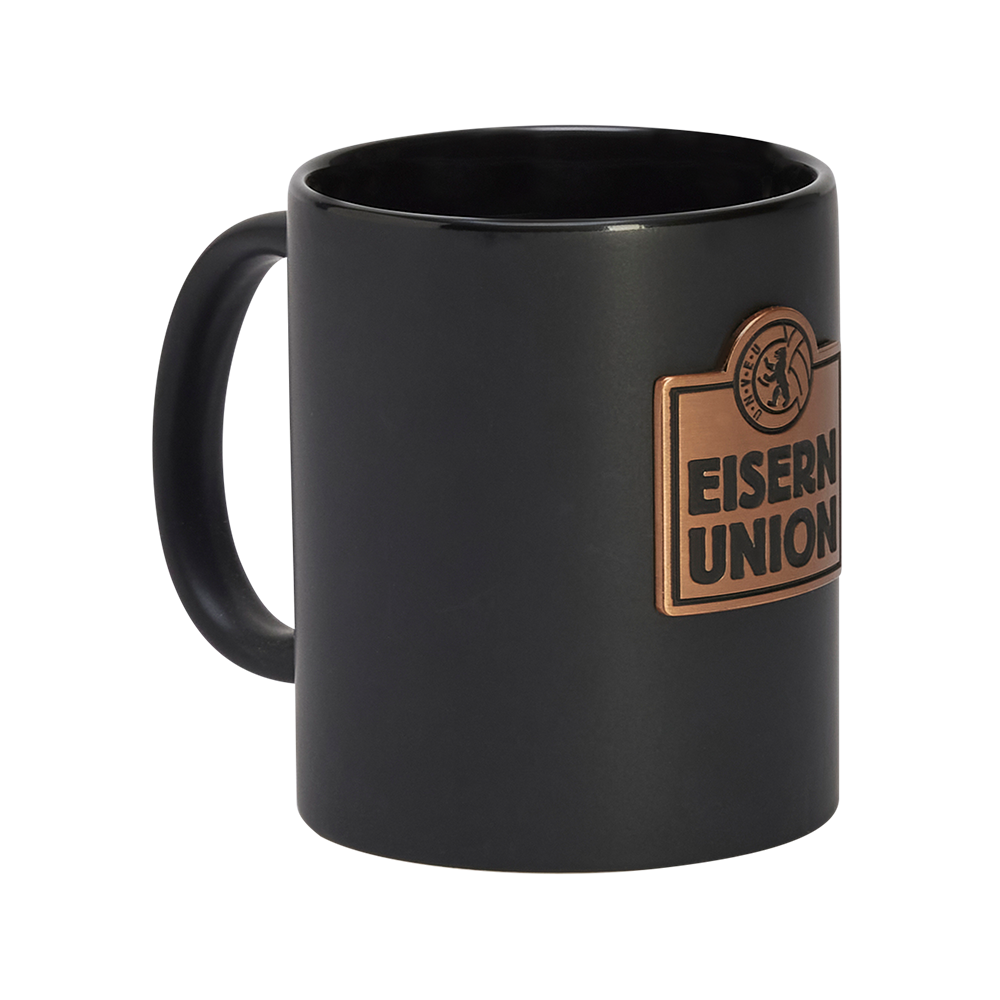 Tasse schwarz - Metall Logo