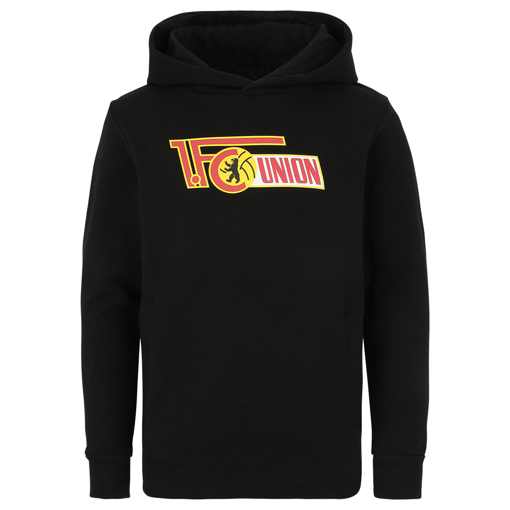Kinder Kapuzenpullover Logo - schwarz