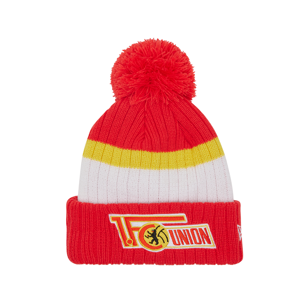 New Era Kinder Bommelmütze Logo - rot/weiß