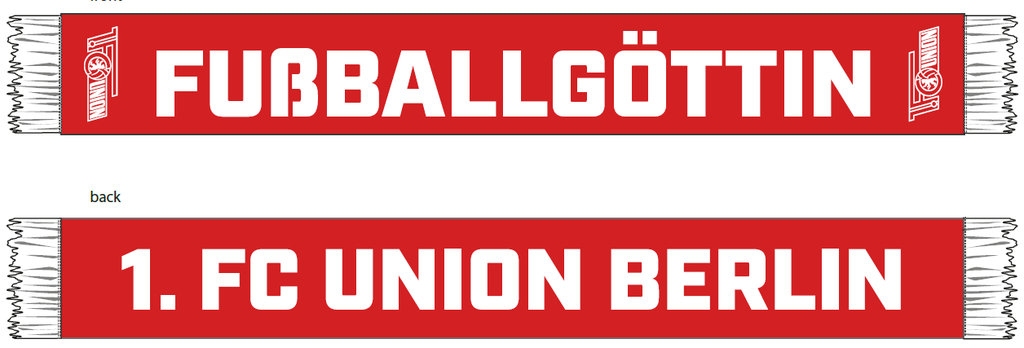 Schal Fußballgöttin - rot