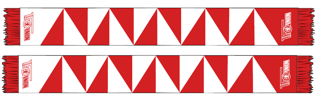 Schal Logo gemustert - rot/weiß