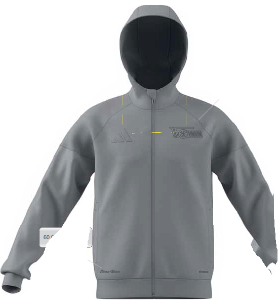 Adidas Ausgehjacke grau - Team 25/26