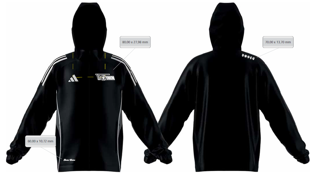 Adidas Kinder Allwetterjacke schwarz - Team 25/26