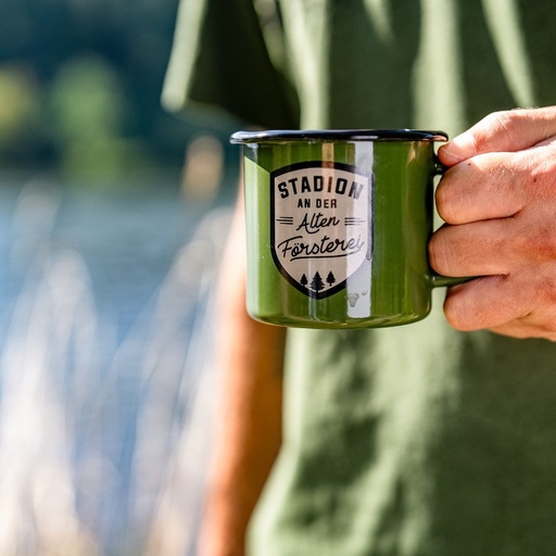 [UB112307] Tasse Alte Försterei Emaille - grün