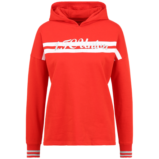 [UB062002] Frauen Kapuzenpullover Streifen - rot