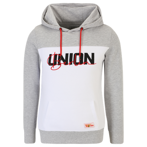 [UB062302] Frauen Kapuzenpullover Union Signature - weiß/grau