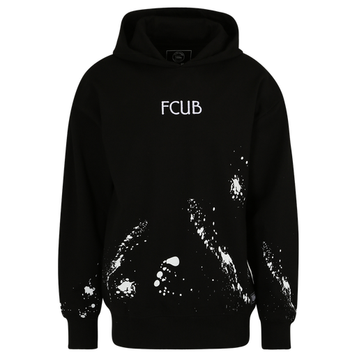 [UB052205] Kapuzenpullover FCUB gesprenkelt - schwarz