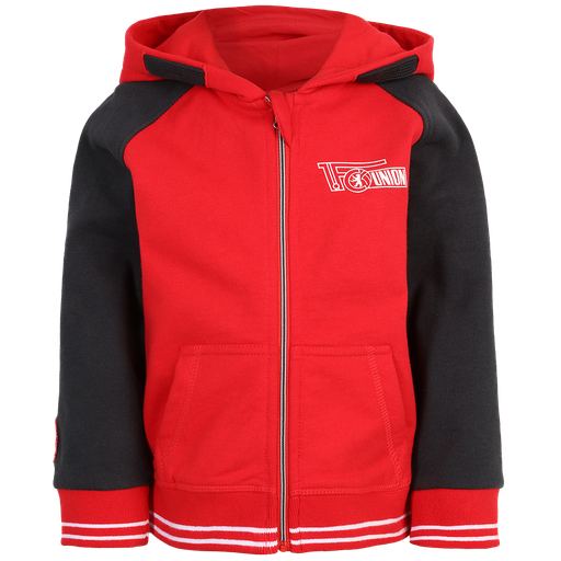 [UB042203] Kinder Kapuzenjacke Keules Knirps - rot/grau