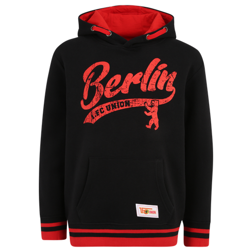 [UB072301] Kinder Kapuzenpullover Berlin - schwarz