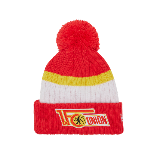 [UB252339] New Era Kinder Bommelmütze Logo - rot/weiß