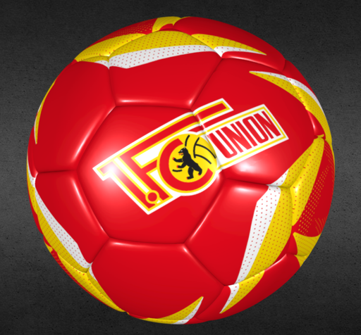 [UB102401] Fußball Logo - rot/gelb