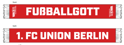 [UB242411] Schal Fußballgott - rot