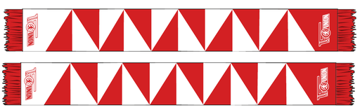 [UB242415] Schal Logo gemustert - rot/weiß