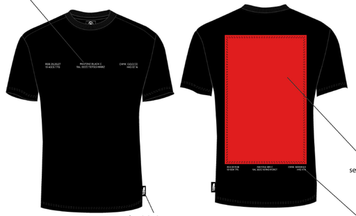 [UB012512] T-Shirt Vereinsfarben - schwarz