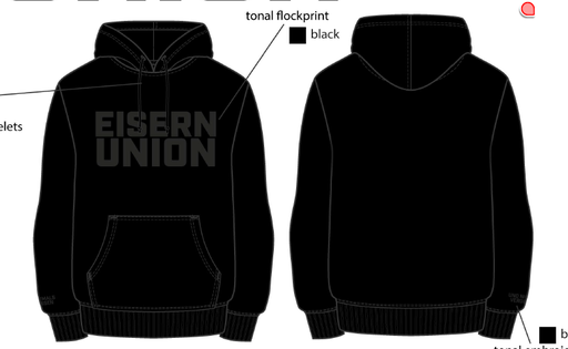 [UB052509] Kapuzenpullover Eisern Union - schwarz